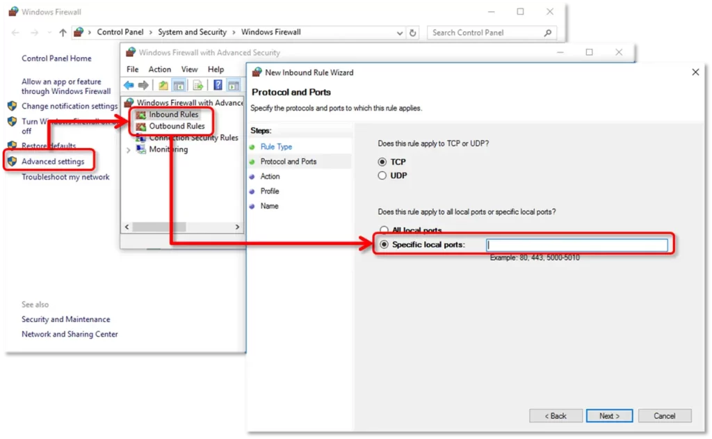 Windows firewall