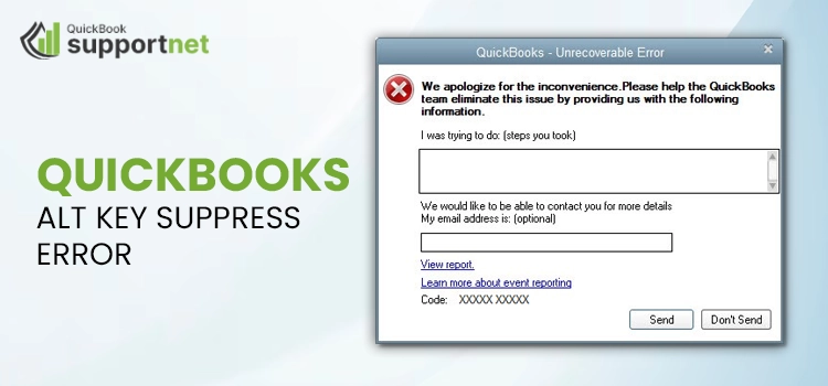 QuickBooks Alt Key Suppress Error